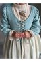 Girl's Premium Deluxe Water Green Lace-Up Vest Detailed Special Occasion Cosplay Dress + Buckle - 6