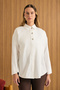 Cotton Shirt with Snap Detail on the Sleeves - 5