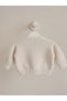 Christmas-Themed Santa Claus and Snowman Detailed White Baby Cardigan - 7