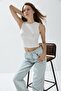 Women's White Color Lace Backless Blouse