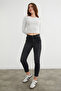 Crew Neck Sleeves Piped Detail Crop Body - 4
