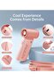 Portable Handheld Fan, Mini USB Rechargeable 5000mAh, 5 Speeds, Pink - 3