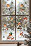 Double-Sided Christmas Glass Sticker Set – 45 Pieces Christmas Birds Set – New Year Decoration - 5