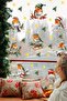 Double-Sided Christmas Glass Sticker Set – 45 Pieces Christmas Birds Set – New Year Decoration