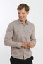 Long Sleeve Snap Button Men's Shirt with Double Pocket Flap Detail - 4