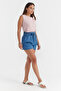 Women's Lace-Up Detailed Denim Shorts - 6