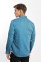 Long Sleeve Snap Button Men's Shirt with Double Pocket Flap Detail - 8