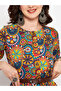 All Over Print Maxi Dress with Belt - 5