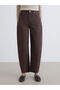 Brown Balloon Fit Women's Jean Pants - 2