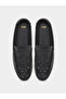 Men Black Woven Pattern Slip-On Loafers - 5