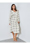 Checked Fleece Hooded Robe - 5