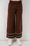 Women's Striped Oversized Knitwear Double Set 15957 - Brown - 2