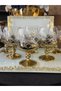 6-Piece Bohemia Crystal Hand-Made Gold Titanium Coffee or Water Cup Glass 250ml - 7