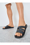 Men Crisscross Strap Comfort Slides