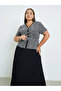 Plus Size Pleated A-Line Maxi Dresses - 3