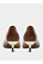 Brown Pointed Toe Pumps - 5