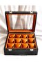 12 Watch Box, Faux Leather Covered, Custom Made, Handmade - 2