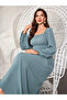 Square Neck Maxi Dress with Back Tie-Up