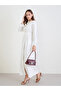White Cotton Shirt Maxi Dress - 2