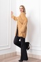 Women's Winter Camel Softcloud Plush Lace-Up Cozy Cardigan Stylish Daily Comfortable 25599