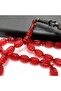 مسبحة صلاة من العنبر الناري الأحمر المنحوت بالكامل - 2