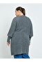 Plus Size Charcoal Knit Cardigan - 4