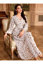 Floral Maxi Dress with Volume Sleeves - 5