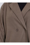Plus Size Regular Fit Wool Like Buttoned Coat - 4
