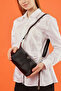 Helenas Women's Black Shoulder Bag with Rope Charm Shoulder Strap and Zipper - 5