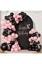 40 Pieces Black Pink Balloon Chain Set with Tape Chain Gift - 2