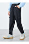 Black Solid Cargo Joggers
