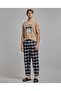 Plaid Lounge Pants with Drawstring Waist
