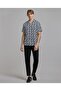 Patterned Shirt with Revere Collar and Short Sleeves - 4