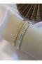 Cut Plate Detail Steel Bracelet Gold