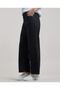 Solid Wide Jeans with Button Closure - 3