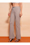 Beige Stretchable Metal Buckle Workwear Treggings - 2