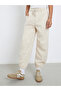 Cream Solid Cuffed Joggers - 2