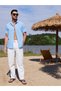Solid Drawstring Waist Relaxed Fit Pants - 5