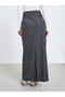 Corduroy Maxi Skirt with Back Slit - 4