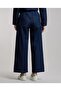 Washed Wide Leg Jeans with Button Closure - 4