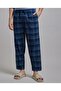 Plaid Lounge Pants with Drawstring Waist - 2
