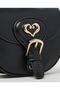 Black Girl's Metal Detail Saddle Bag - 4