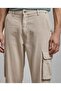 Solid Cargo Jeans with Button Closure - 4