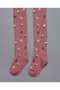 Dusty Pink Girl's 2 Pack Footed Stockings - 2