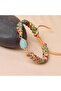 Natural Stone Macrame Bracelet – Colorful Natural Stones & Water Drop Center Stone – Adjustable Braided - 5