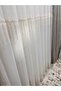 2571 V -117 Rei̇na Gold 1/2.5 Pleated Bamboo Tulle Curtain - 5