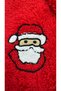 1 Pair of Soft Plush Embroidered Santa Claus Christmas Women's Home Socks - 2