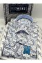Classic Long Sleeve Stretch Fabric Pocketless Shawl Pattern Collar Buttoned at Bottom Men's Shirt with Gift Box Fs-003668 - - 3