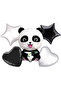 Panda Balloon Sets of 5 Foil Balloons Compatible with Air and Helium