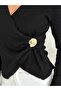 Women's Double-Breasted Buckle Detailed Blouse - 3